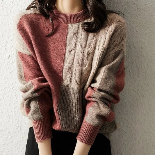 Textured Earthy Wool Pullover